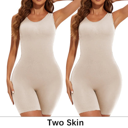 POKARLA Sexy Bodysuits Full Coverage Shapewear Thigh Slim Body Suit Wide Shoulder Body Shaper Jumpsuit Seamless Shapers Slimmer