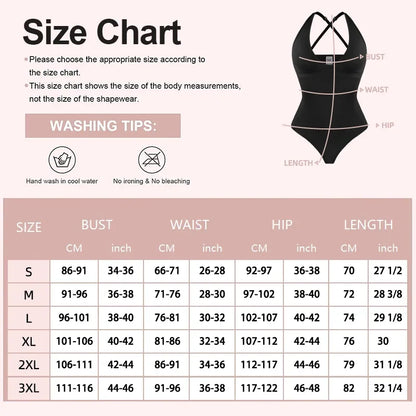 Neckholder-Bodysuit mit tiefem V-Ausschnitt, verstellbarer Riemen, Shapewear-Oberteil, Bauchkontrolle, Damen, sexy Tanga, Body Shaper, nahtlos, Fajas 2025