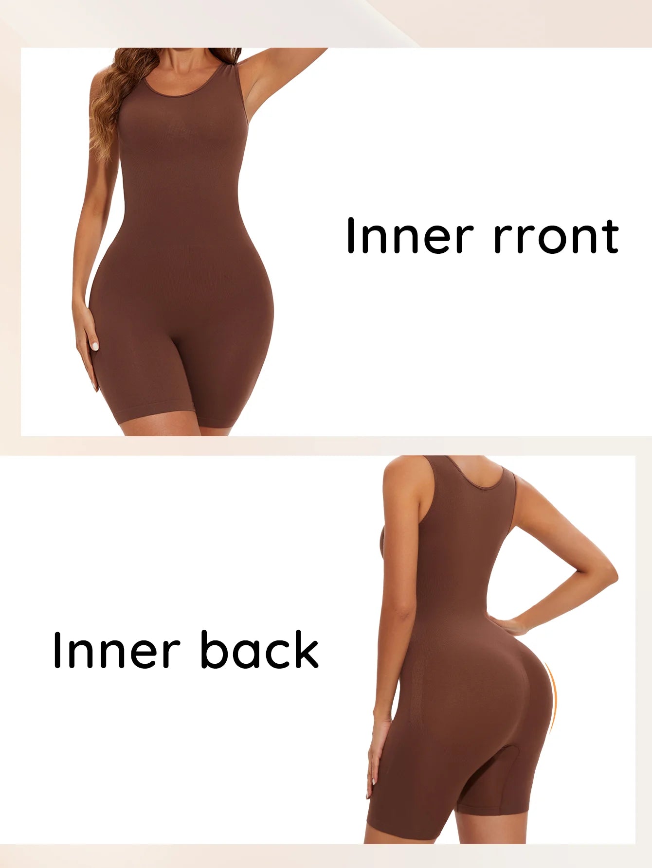 POKARLA Sexy Bodysuits Full Coverage Shapewear Thigh Slim Body Suit Wide Shoulder Body Shaper Jumpsuit Seamless Shapers Slimmer