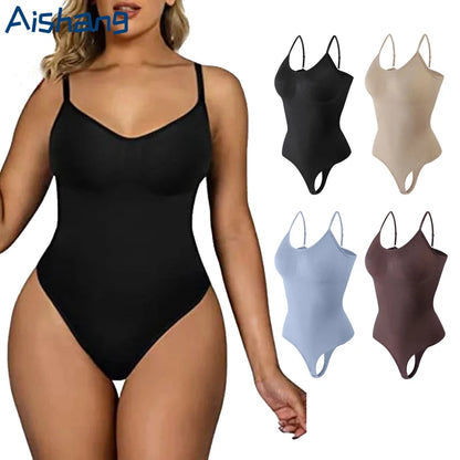 Fajas Colombianas Thong Bodysuit Seamless Shapewear Women Waist Trainer Flat Belly Body Shaper Tummy Control Slimming Underwear